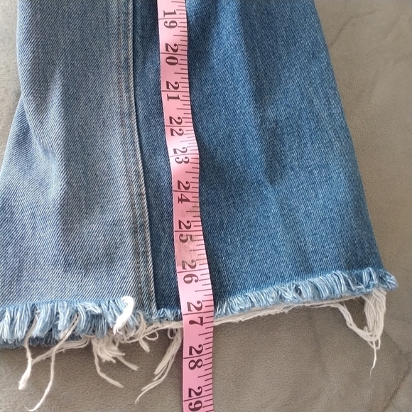 J. Crew Sim Wide Leg Jean Patchwork Raw Hem Sz 30 - Picture 13 of 15